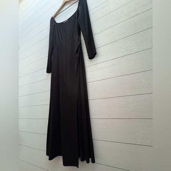 Reformation Dottie Long Sleeve Midi Dress in Black, Size Large - Picture 9 of 11